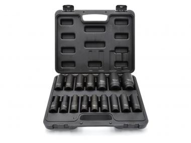 Smūginių galvučių komplektas 1/2" 10-32mm 16 vnt 