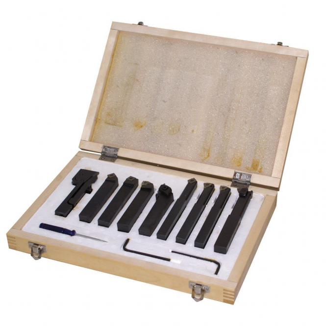9TLG12 metalo tekinimo peilių komplektas 9 vnt. 12 mm. 