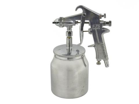 Aukšto slėgio dažymo pistoletas F75S 750ml apatiniu bakeliu 